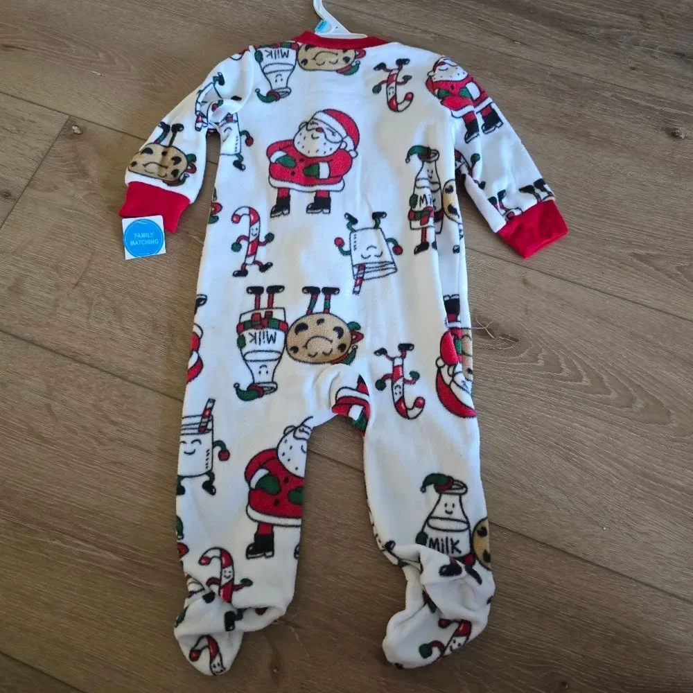 NWT Carter’s Santa, Cookies & Milk Pajama Set